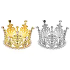 Блестящие стразы; Корона для новорожденных; Реквизит для фотосессии; Вечерние детские головные уборы; Серебряная корона; Золотая Корона; Тиара