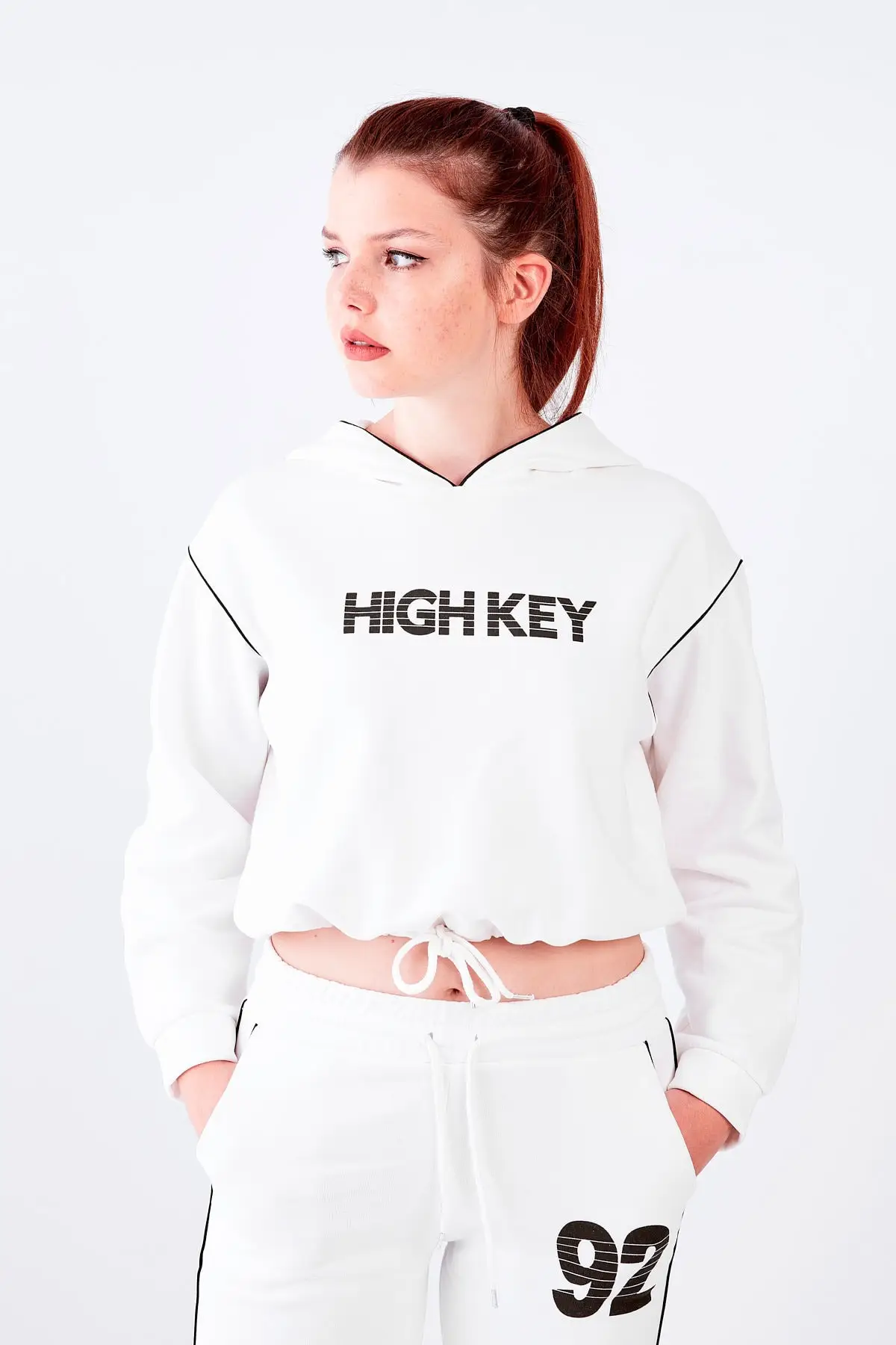 

White 92 High Key Print Tracksuit Set Cty-abr-3901