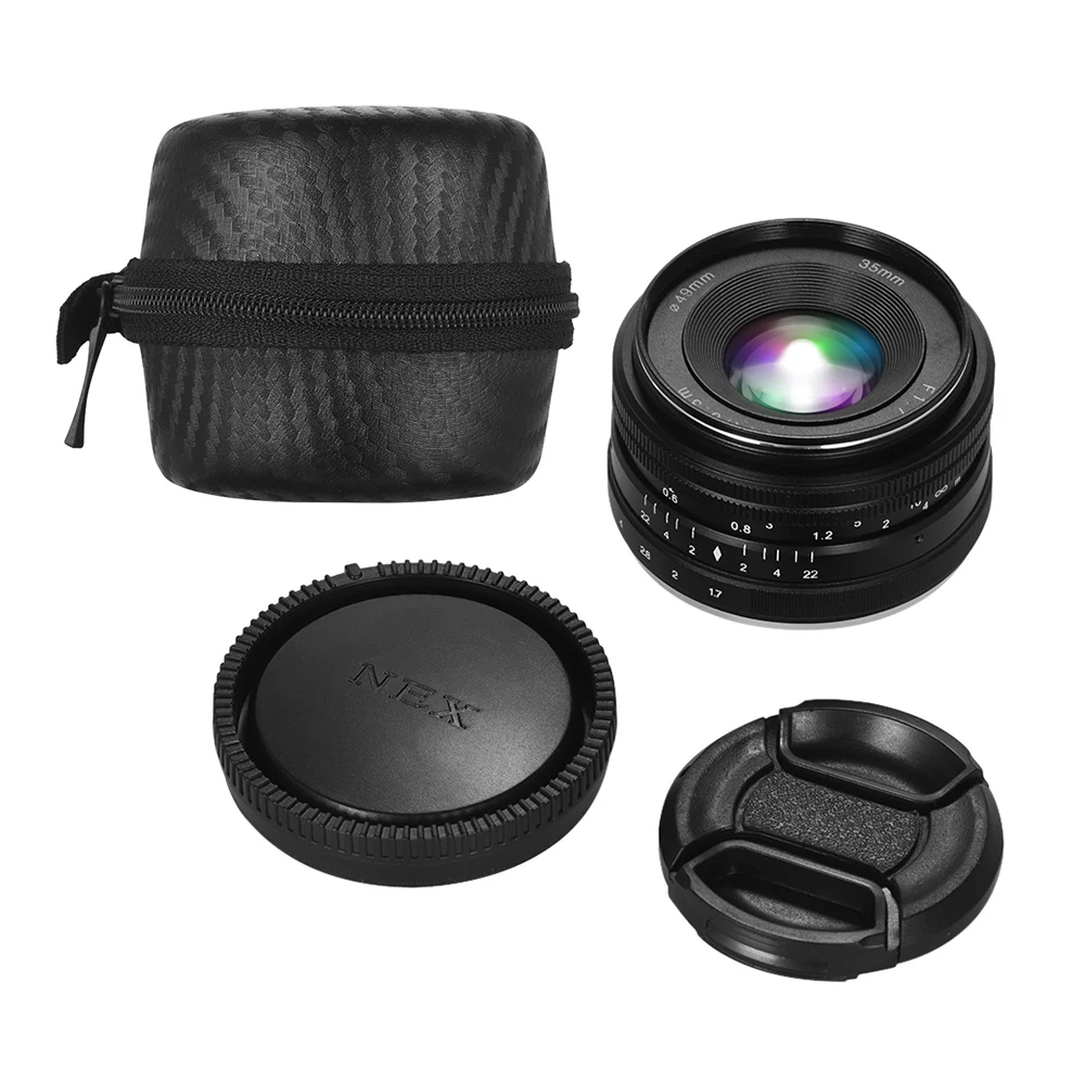 35 мм F1.7 Большая диафрагма ручной фиксированный объектив для Sony E Mount цифровые
