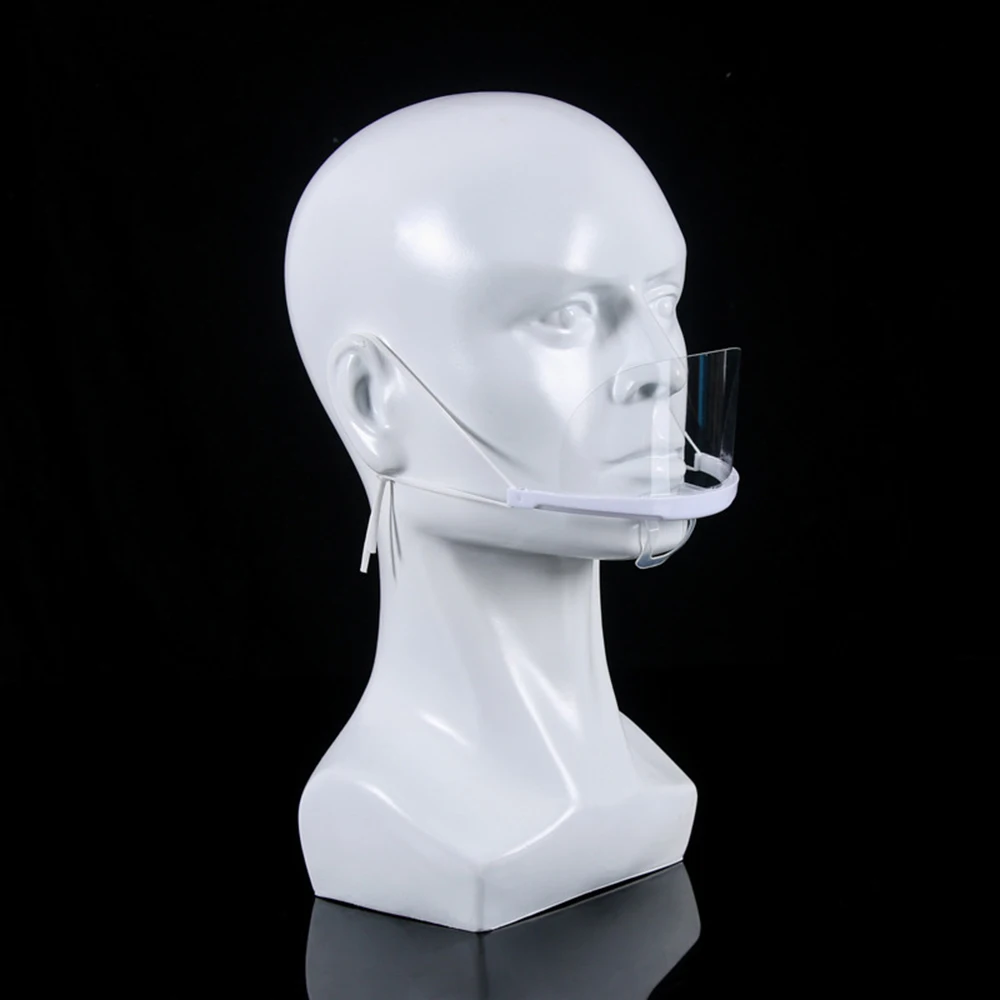 20 штук горячих прозрачных масок постоянной защиты от слюны для кулинарии, питания, гостиничного бизнеса, пластиковые для кухни ресторана, специальные для шеф-поваров.