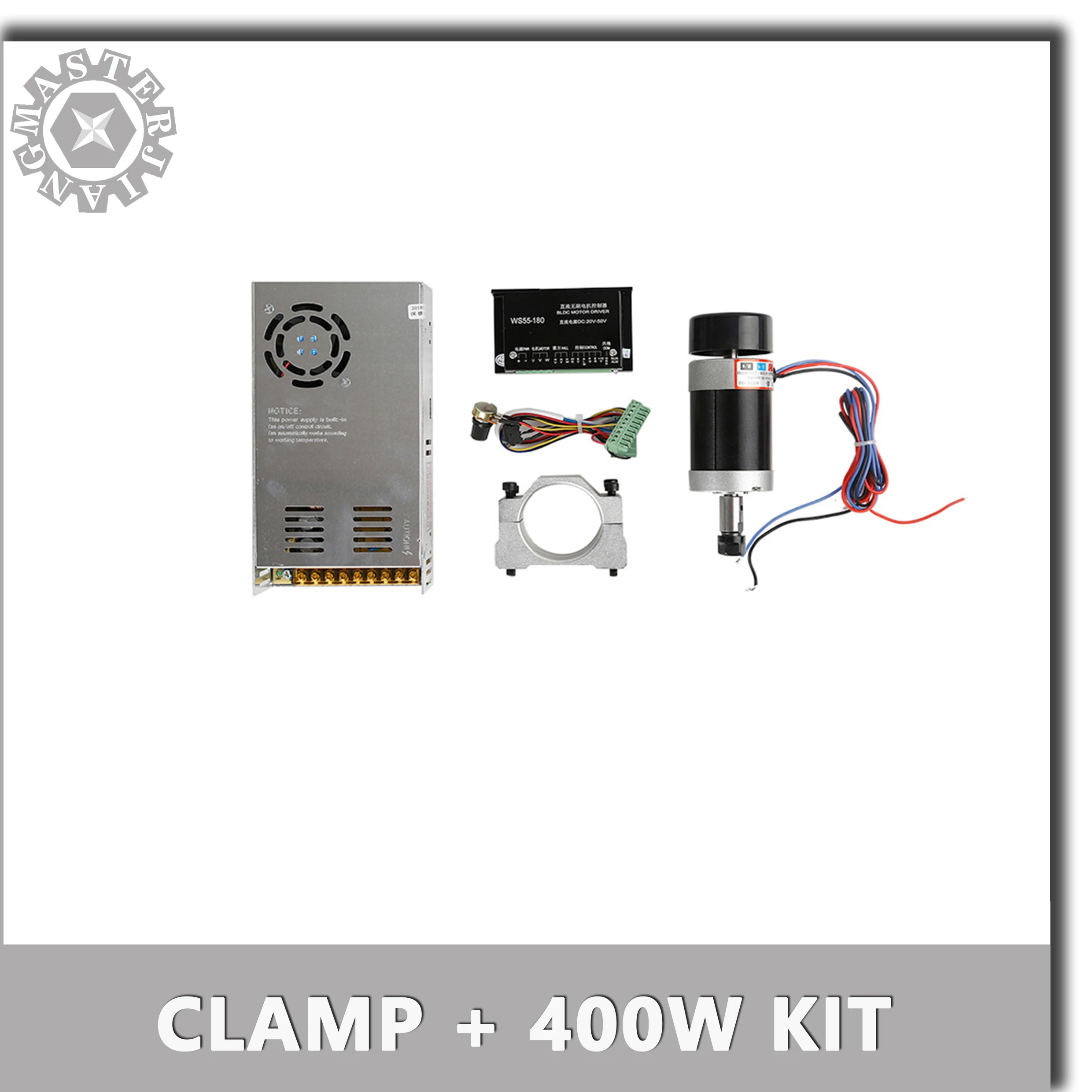 DC48V Питание + 55 мм зажим с винтами Новый DC 400W/0.4KW ER11 бесщеточным двигателем ЧПУ