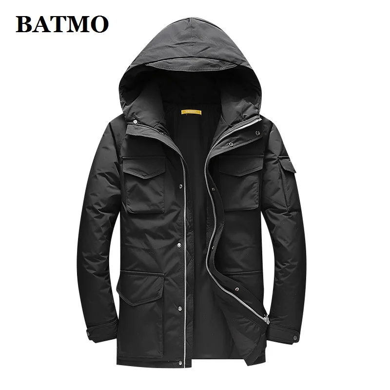 

BATMO 2020 new arrival winter 80% white duck down hooded jackets men,winter coat men,parkas, 9884