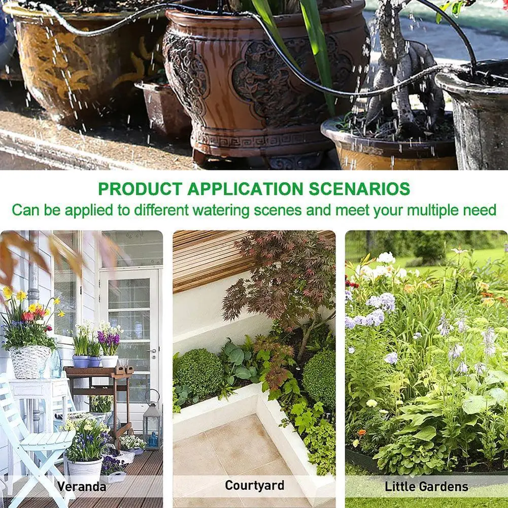 

Adjustable Dripper Micro Spray Automatic Sprinkler Flower Garden Drip Irrigation Sprinkler Set Garden Pot Vegetable Irrigat J3H7