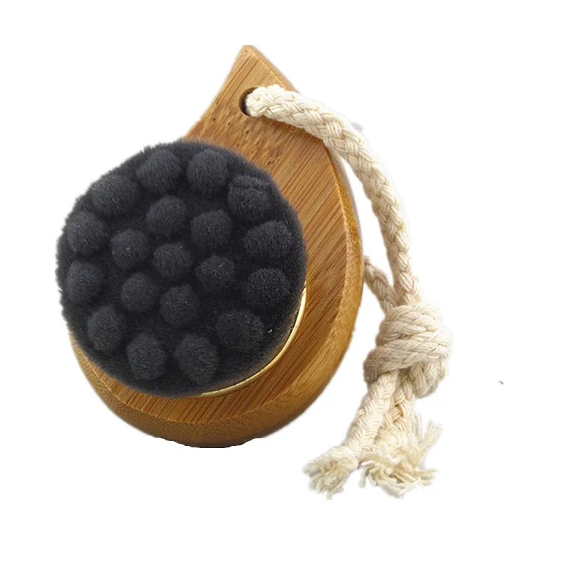 2021 модная бамбуковая кисть для лица с ручкой Кисть макияжа мытья массажная