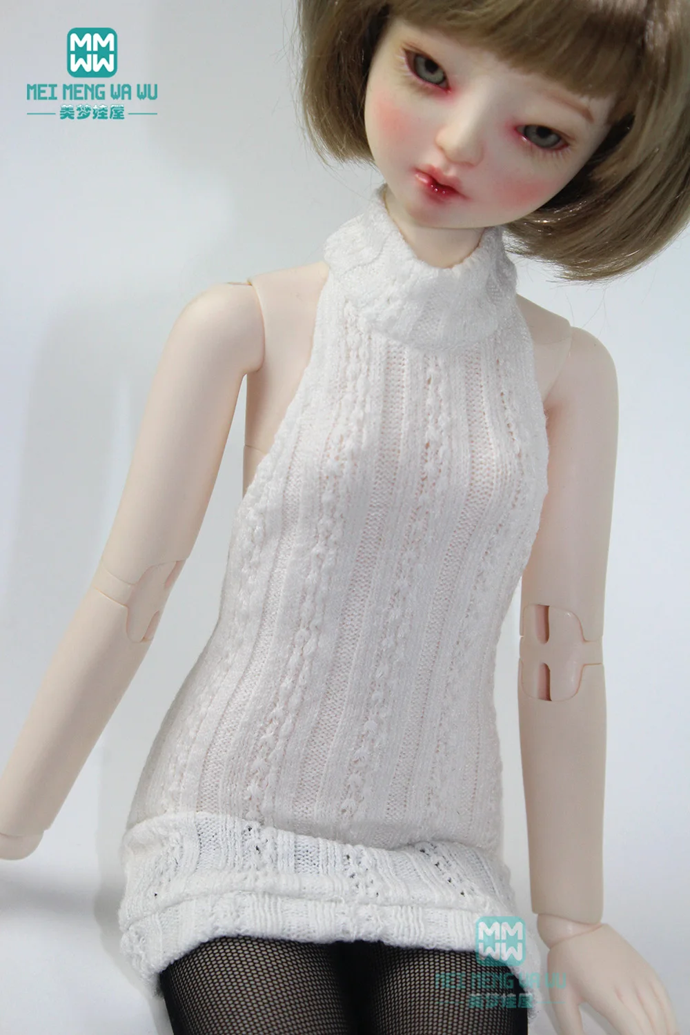 Одежда для куклы подходит 43 см 1/4 BJD аксессуары розовый сексуальный короткий свитер, длинноногие чулки