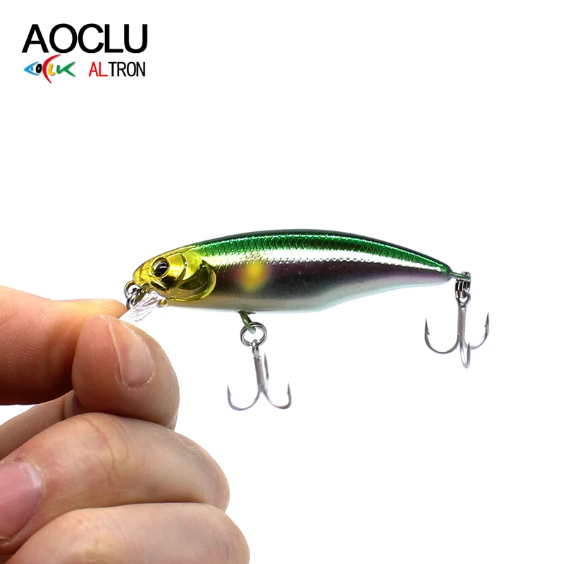 AOCLU wobblers Super Quality 8 Colors 52mm 4.0g Small Minnow Hard Bait Shad Crankbait Fishing lure Bass Fresh Salt water tackle | Спорт и
