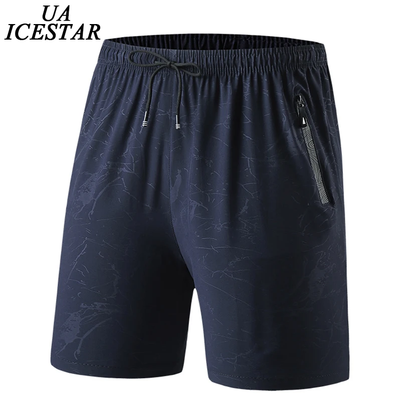 

Men Breathable Ice Silk Shorts 2021 Summer New Casual Quick Dry Jogger Sweatpants Brand Large Size Fitness Pants Men Shorts Men