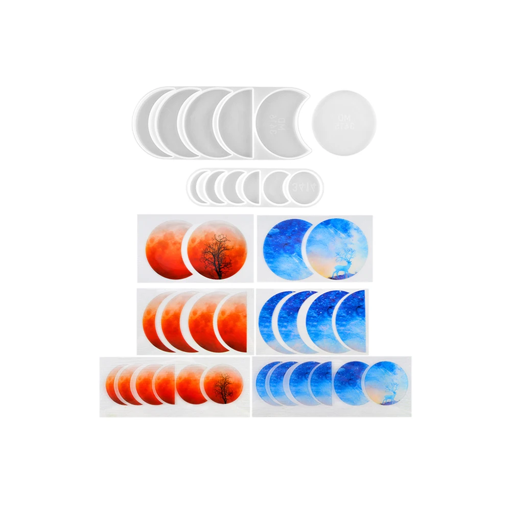 Лунное затмение DIY смолы ручной работы кристалл эпоксидная форма торта