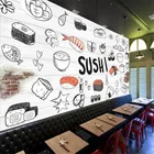3D обои на заказ для японской кухни, суши, ресторана, снэк-бар, промышленный декор, фон, Настенные обои, обои 3d