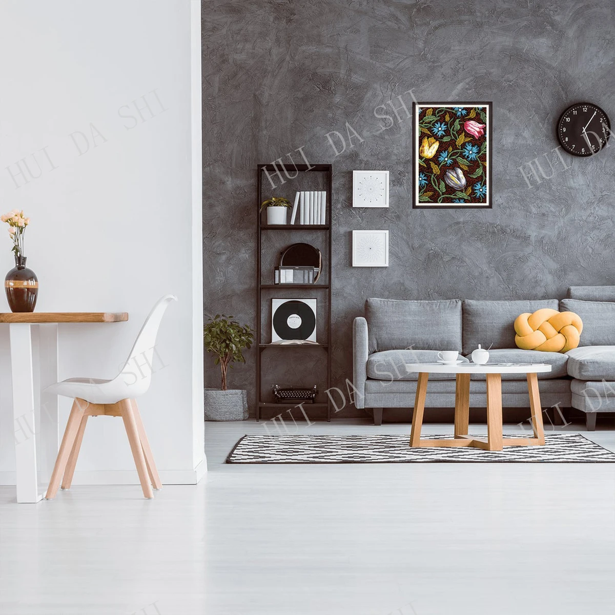 Ретро постер с растительным рисунком тюльпана винтажный цветочный настенный