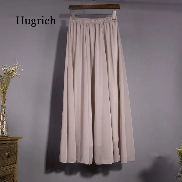 Юбка-макси Женская плиссированная однотонная красная черная с высокой талией на