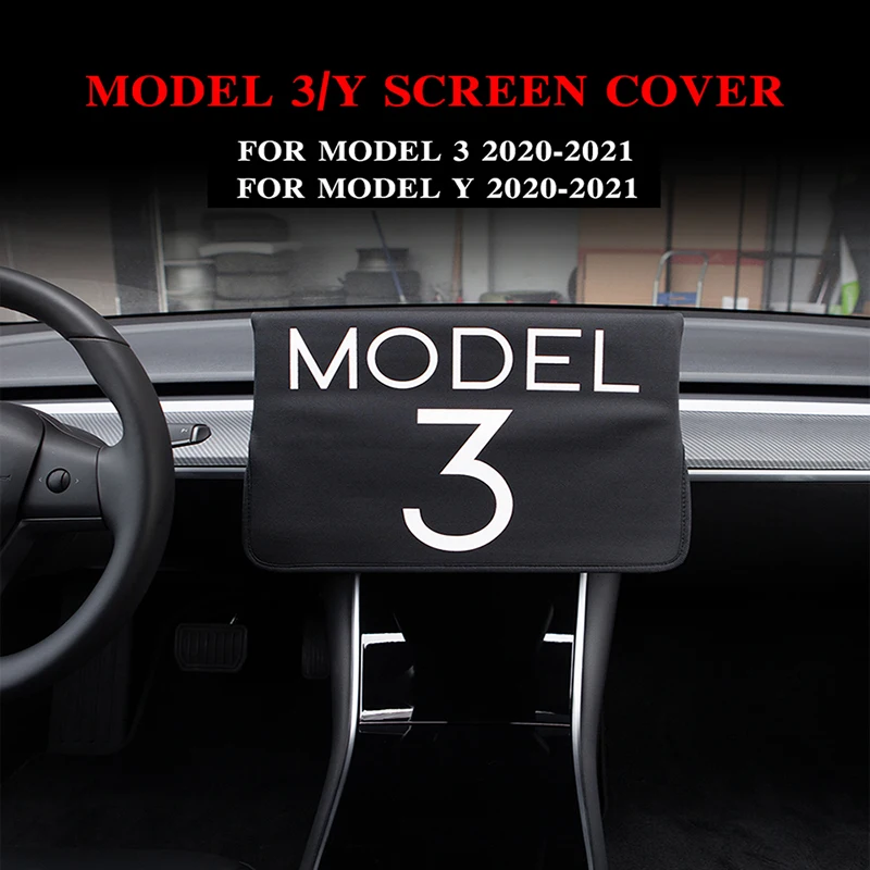 

2021 New Model For Tesla Model 3 Screen Protector Model Y Navigation Sunshade Protective Film Accessories Waterproof Fabric
