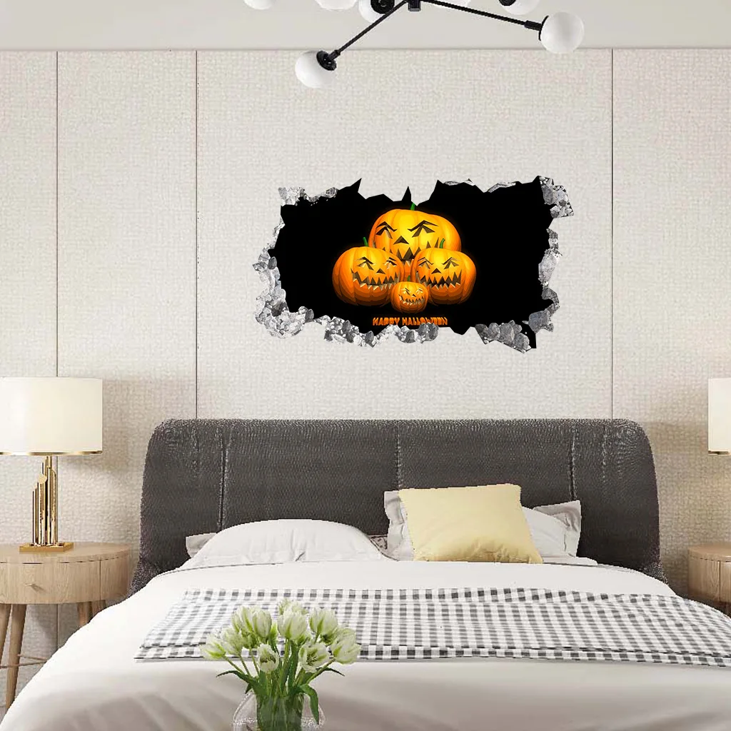 2019 lnnovatic модели забавные наклейки на стену в виде головы тыквы Хэллоуин для