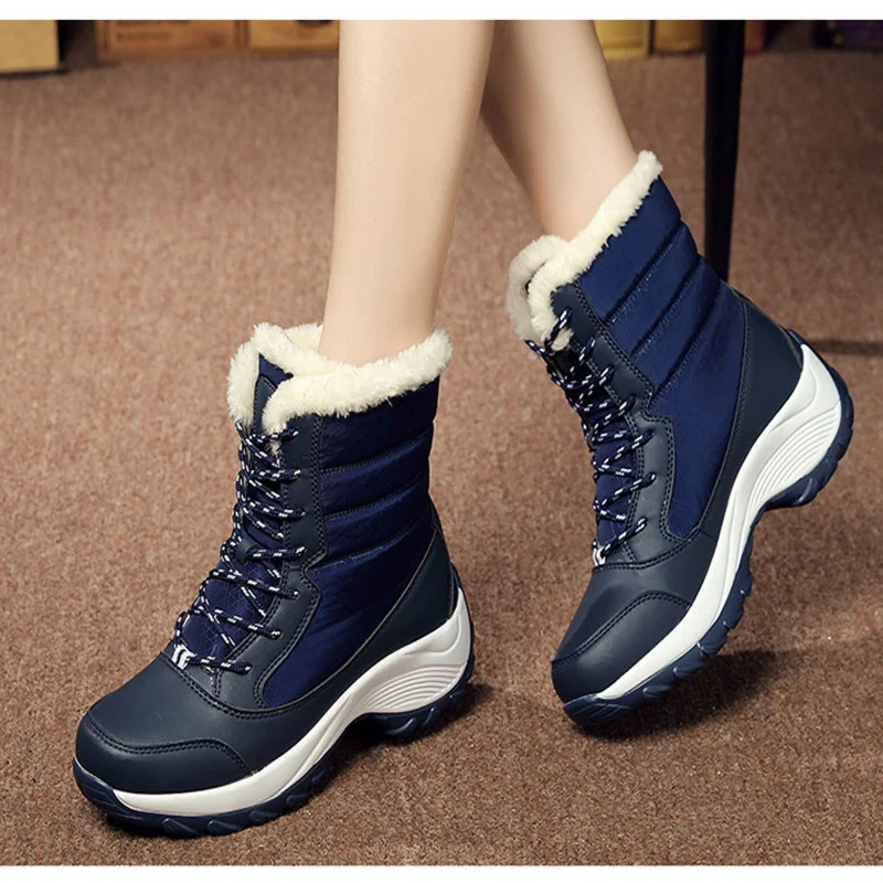 Женские зимние ботинки водонепроницаемые Нескользящие для родителей и детей