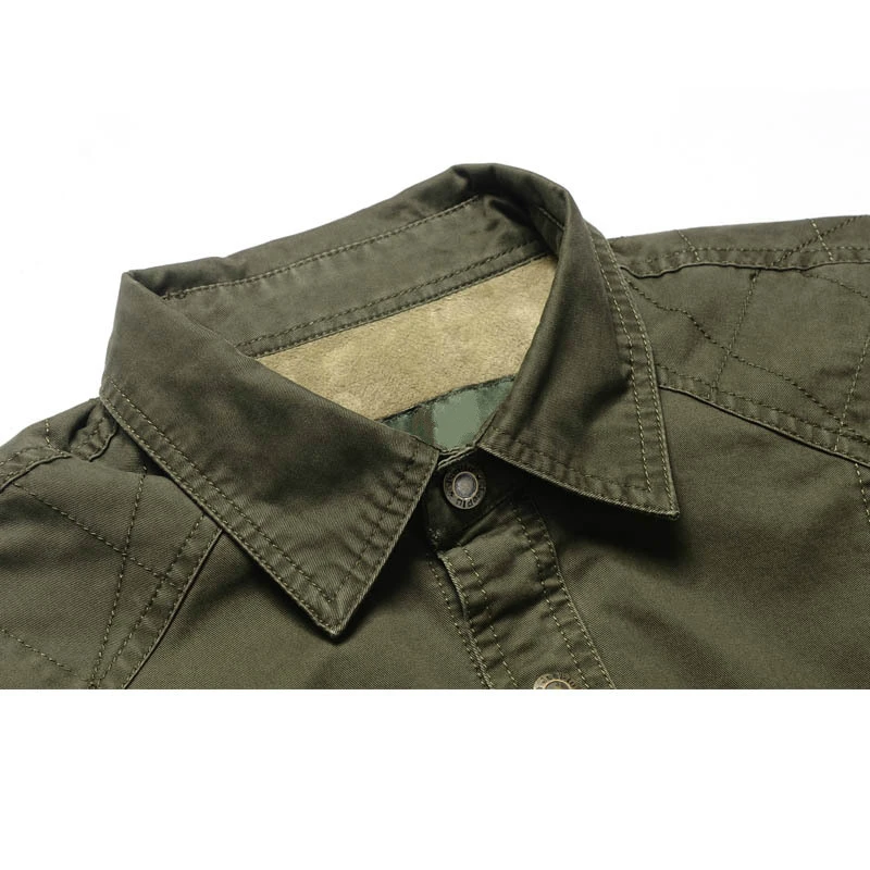Новейшая флисовая Толстая теплая Однотонная рубашка с отложным воротником и