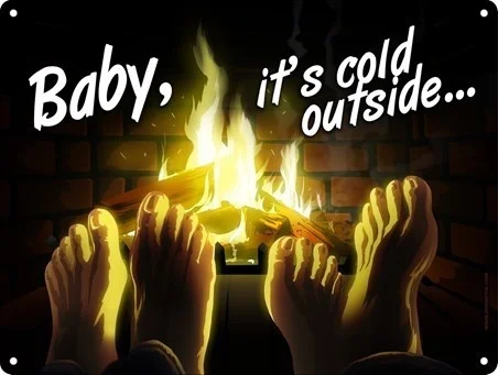 

Wrap Up Warm Baby It's Cold Outside Retro Tin Sign