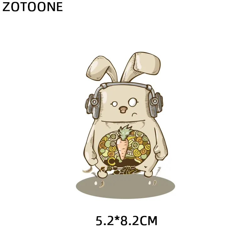 Нашивки ZOTOONE в виде мультяшного робота-монстра наклейки животных железные на