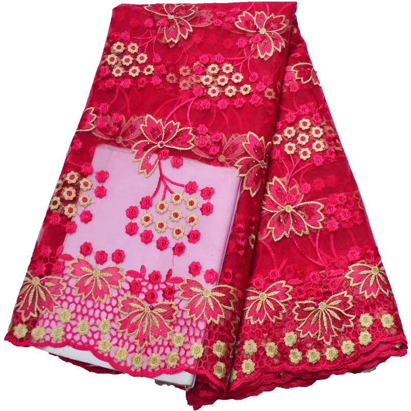 Французская сетчатая кружевная ткань Африканский шнур Высококачественная