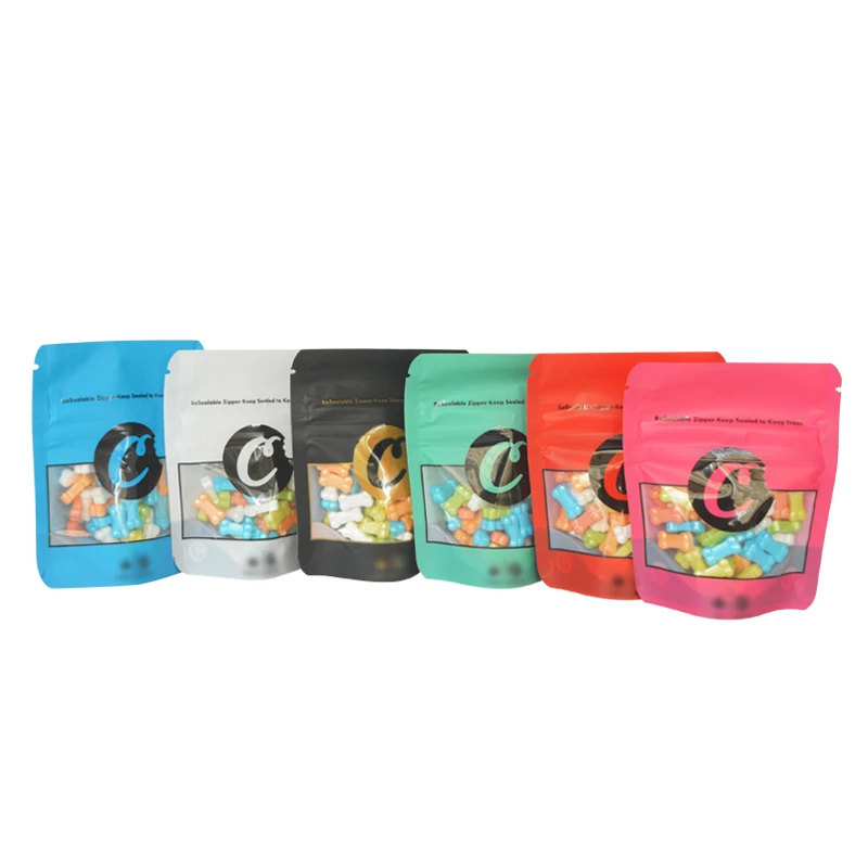 

100pcs Smell Proof Mylar Ziplock Bags 3.5g Thick Pouches Mylar Packaging Edibles Plastic Zipper Bags( Only Packaging No Food)