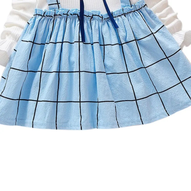 Весенне осеннее платье для девочек мягкие хлопковые детские платья с длинными