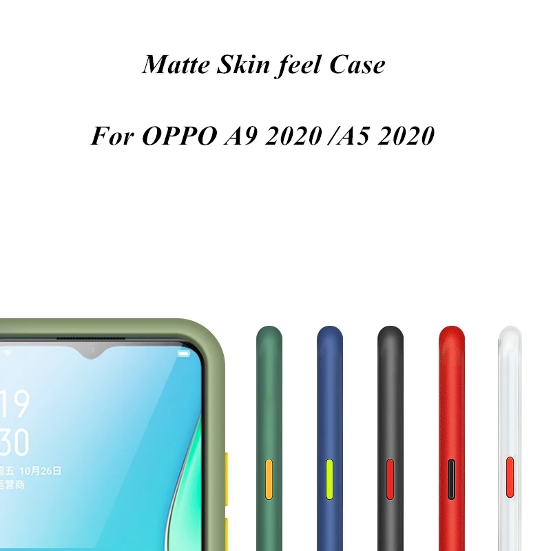 Матовый полупрозрачный чехол для OPPO A9 2020 A5 Realme 5 Pro Q телефона силиконовая рамка