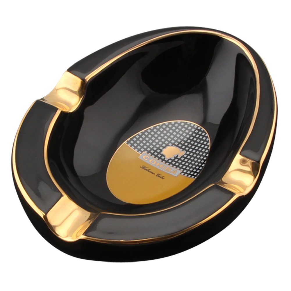 Круглая пепельница для сигар COHIBA портативный керамический держатель подставка