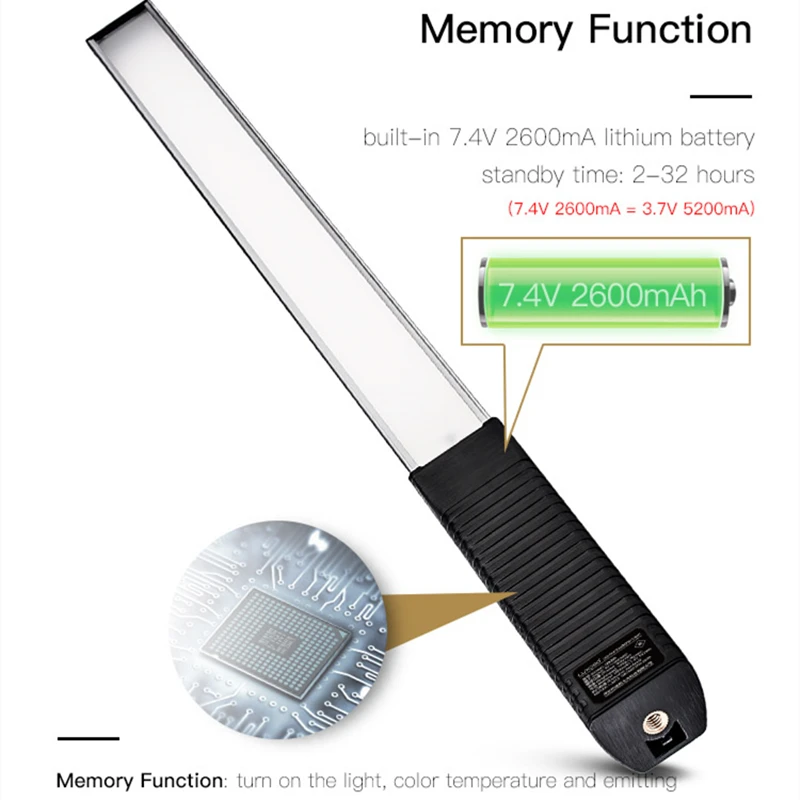 LUXCEO Q508A RGB Светодиодная лампа для видеосъемки трубка фотосъемки ручной пульт