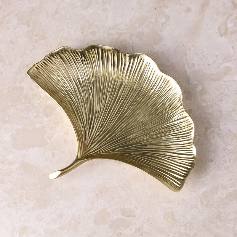 Европейский стиль светильник класса люкс из чистой меди листьев гинкго