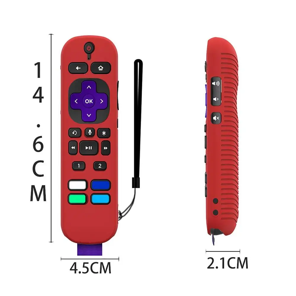 Силиконовый защитный чехол для Ro ku Voice Remote Pro 2021 TV съемный пульта дистанционного