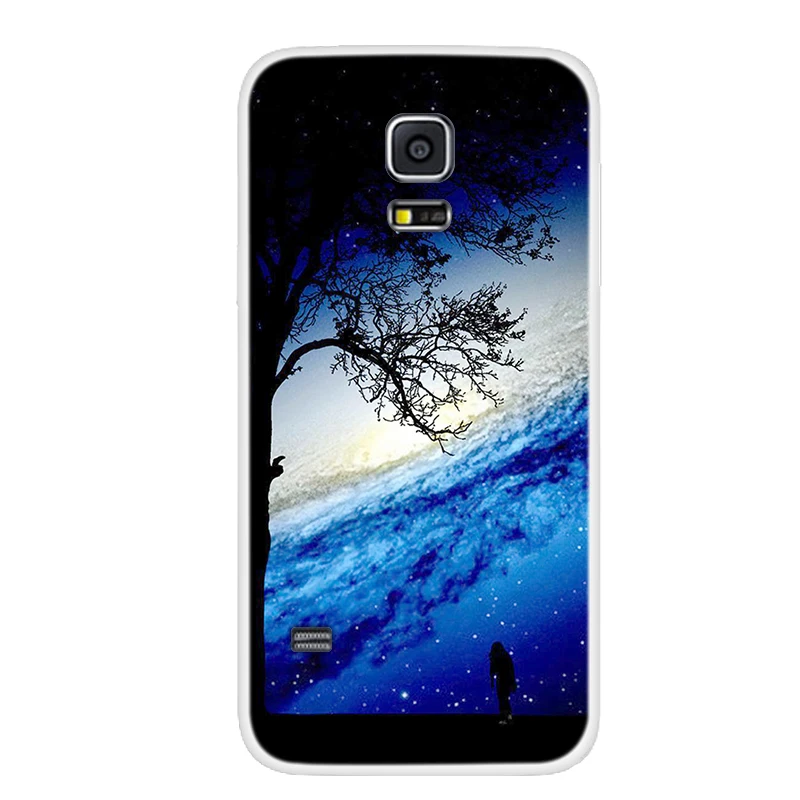 Силиконовый чехол для samsung Galaxy S5 Mini ультра тонкий с принтом звездного неба звезд