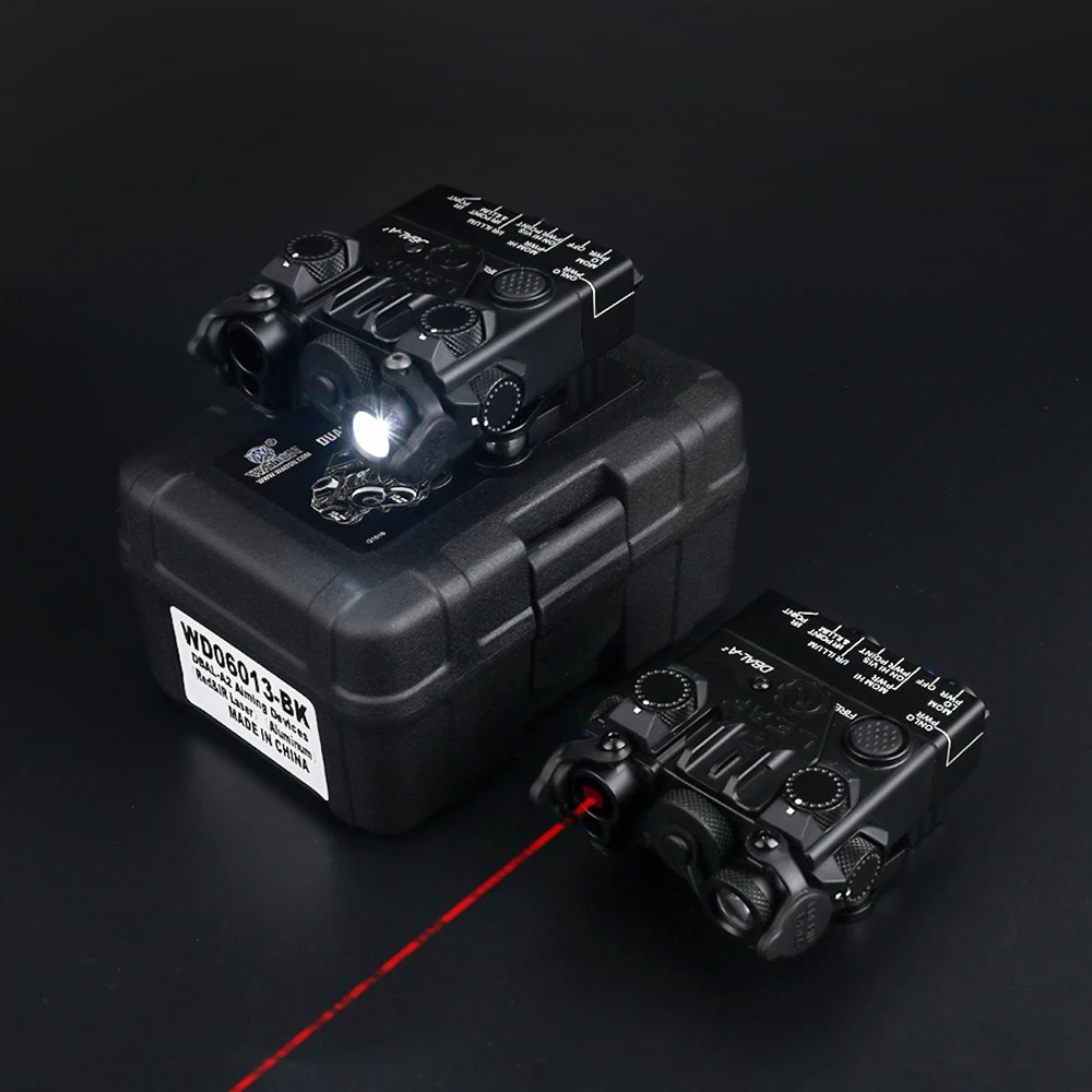 Airsoft Metal DBAL A2 Aiming Red Dot Laser Sight IR White LED Strobe Flashlight DBAL-A2 Weapon Light