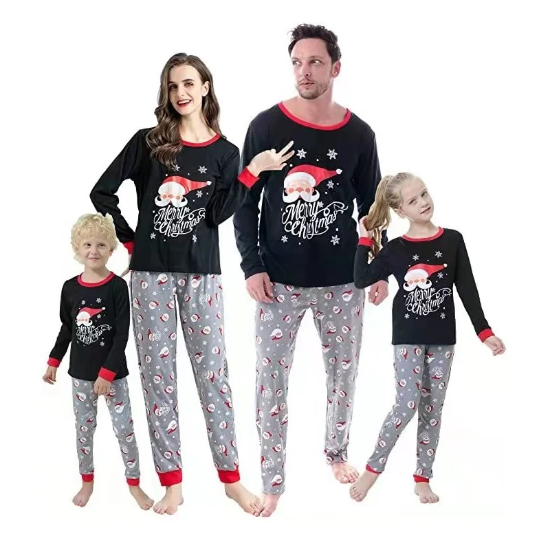 

2021 Christmas Pyjamas Family Matching Outfits Santa Claus Father Mother Children Sleepwear Mommy and Me Xmas Pajamas Clothes