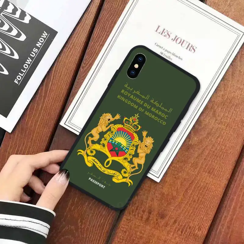 

Morocco Flag Coat Of Arms pattern protective funda Phone Case for iPhone 11 12 mini pro XS MAX 8 7 6 6S Plus X 5S SE 2020 XR