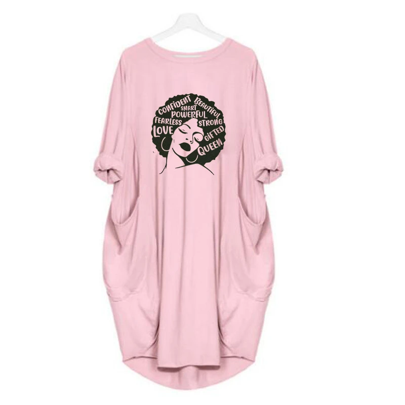 

2020 Fashion T-Shirt For Women Pocket Afro Women Letters Print Tshirt Tops Graphic Tees Women Off The Shoulder