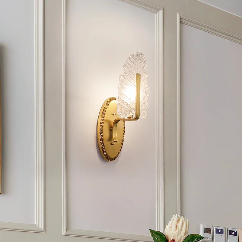 Настенный светильник с кристаллами для спальни ресторана прохода коридора E14 AC 110