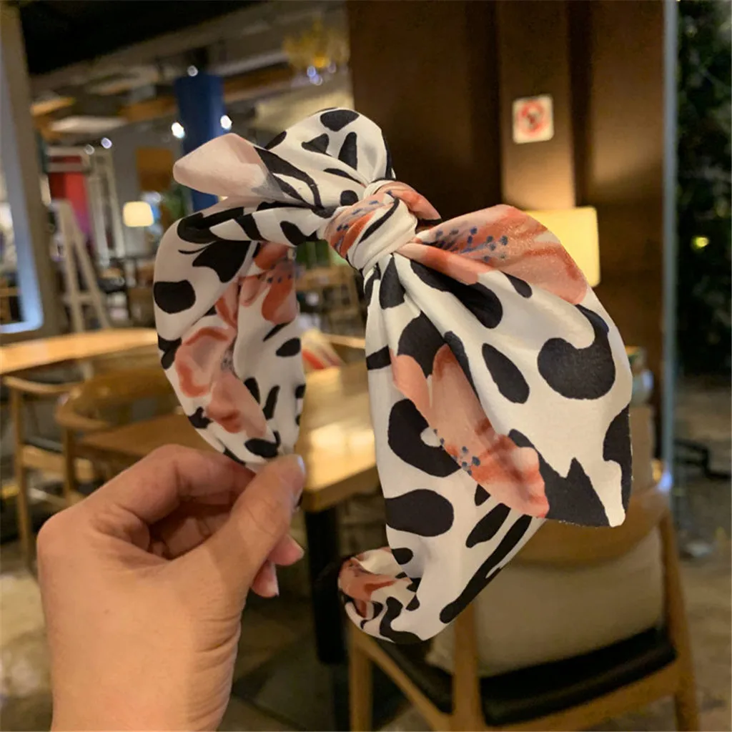 Лента для волос женщин модные с леопардовым принтом бантом головные уборы и