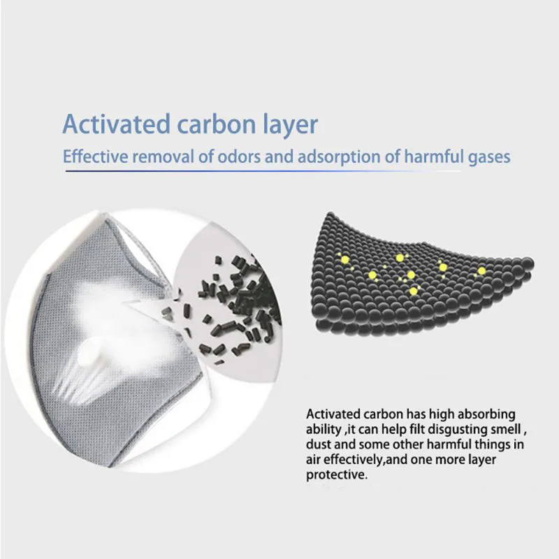 Пылезащитная велосипедная маска с фильтром PM2.5 активированным углем оптом 50
