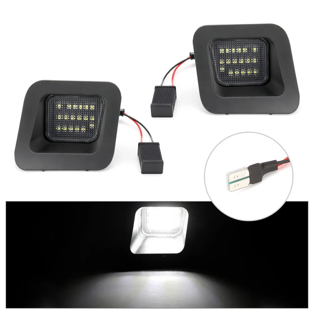 

2PCS/Pair 2003-2018 For Dodge Ram 1500 2500 3500 SMOKED LEN LED Rear License Plate Lights