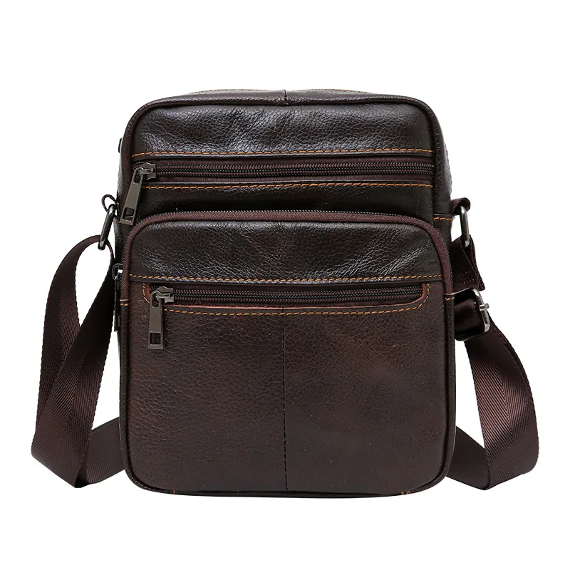 

2020 Spring New Style Men's Bag Genuine Leather Men Business Casual Briefcase Full-grain Leather Crossbody Bag