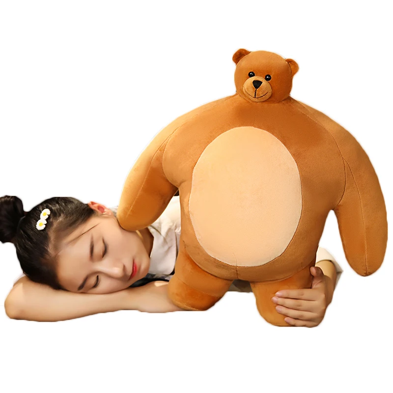 1PC 47cm Tiny Head Teddy Bear Stuffed Plush Toys Small Big Muscle Body Boyfriend Hug Pillow Halloween Cushion Birthday | Игрушки и хобби