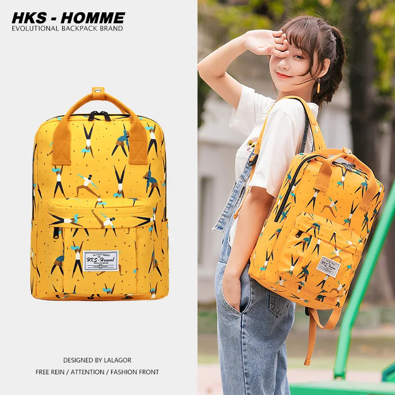 fashion 2022 new women canvas backpacks waterproof school bags for teenagers girls big cute laptop backpack mochilas free global shipping
