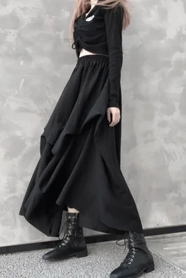 Женская Асимметричная юбка с эластичной резинкой на талии весну и лето 2020 |