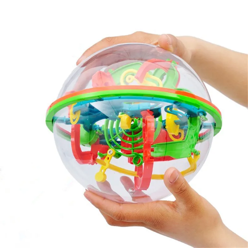 

100 Step 3D puzzle Ball Magic Intellect Ball Labyrinth Sphere Globe Toys Challenging Barriers Game Brain Tester Balance Training