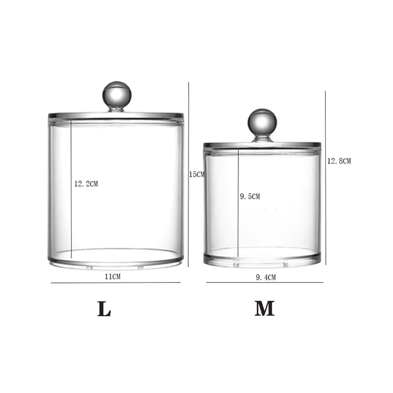 Органайзер для хранения макияжа коробка ватных тампонов соли акриловый бак