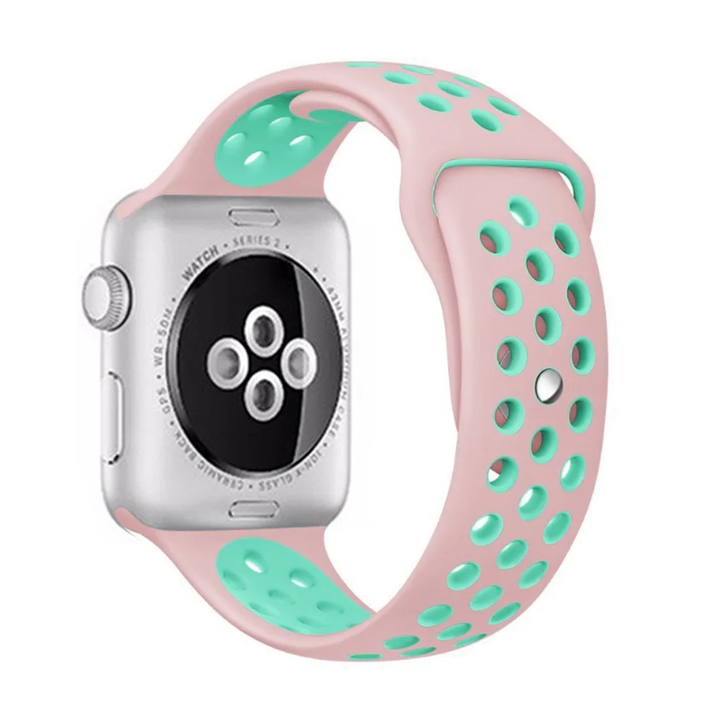 High quality 42mm 38mm 40mm 44mm strap for iphone watch band sports link Bracelet for Apple Watch band Silicone series 5 4 3 2 1