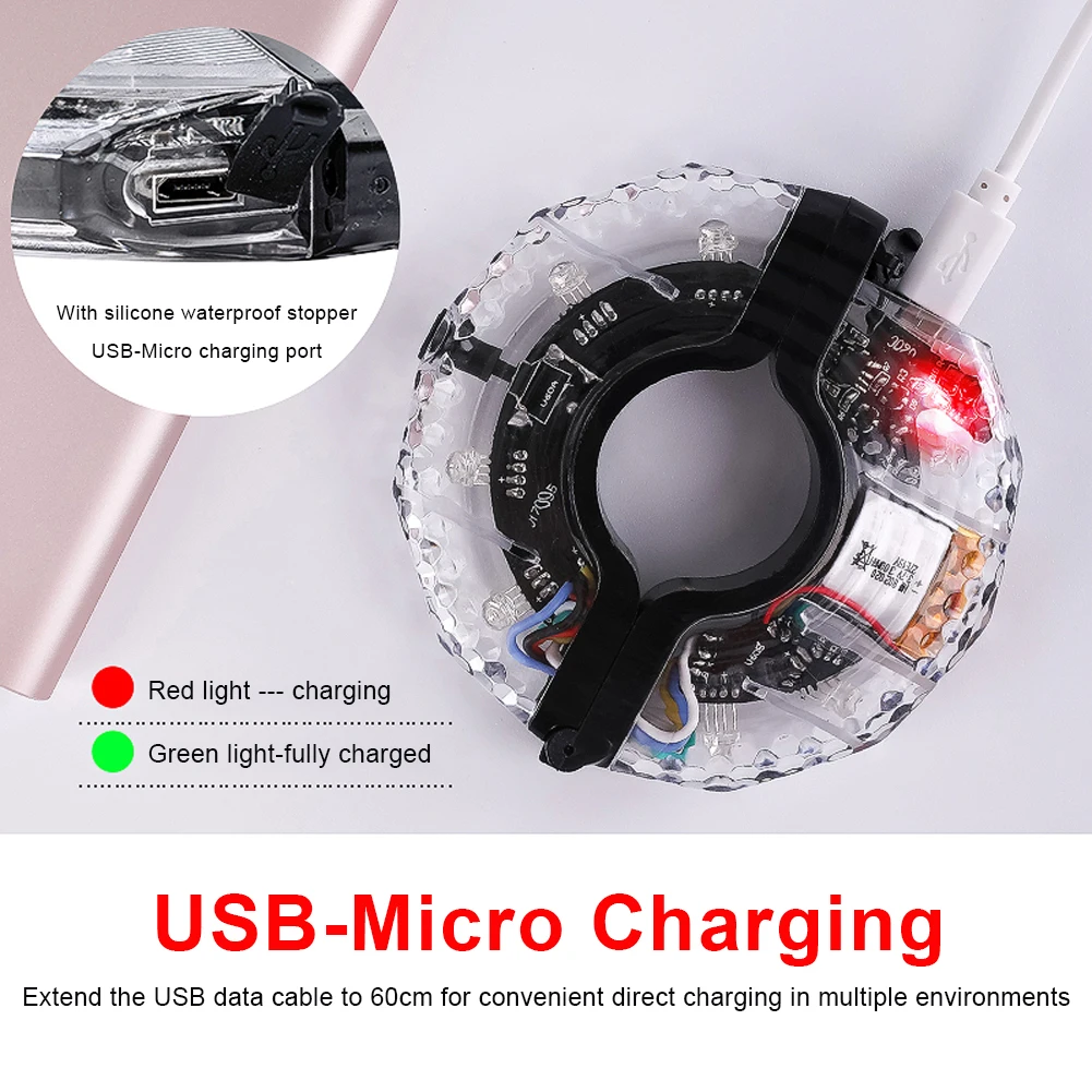 7 разноцветных велосипедных светильников RBGLED велосипедные спицевые светильники