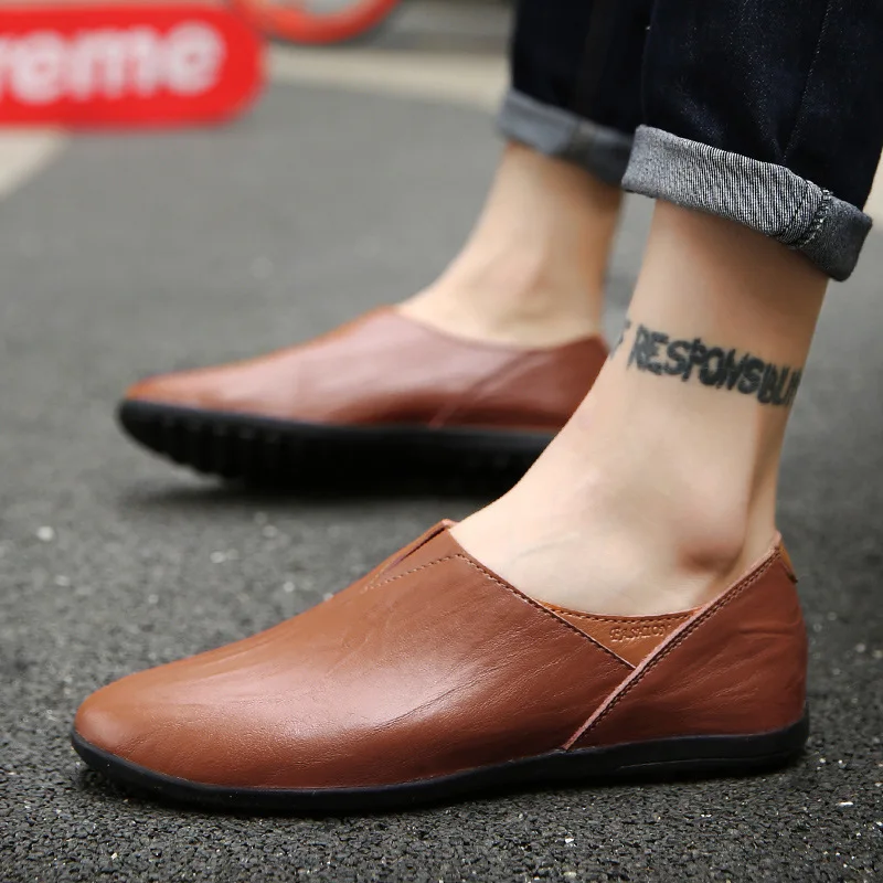 Летняя женская повседневная кожаная обувь простая KPOCCOBKN для водителя | Обувь