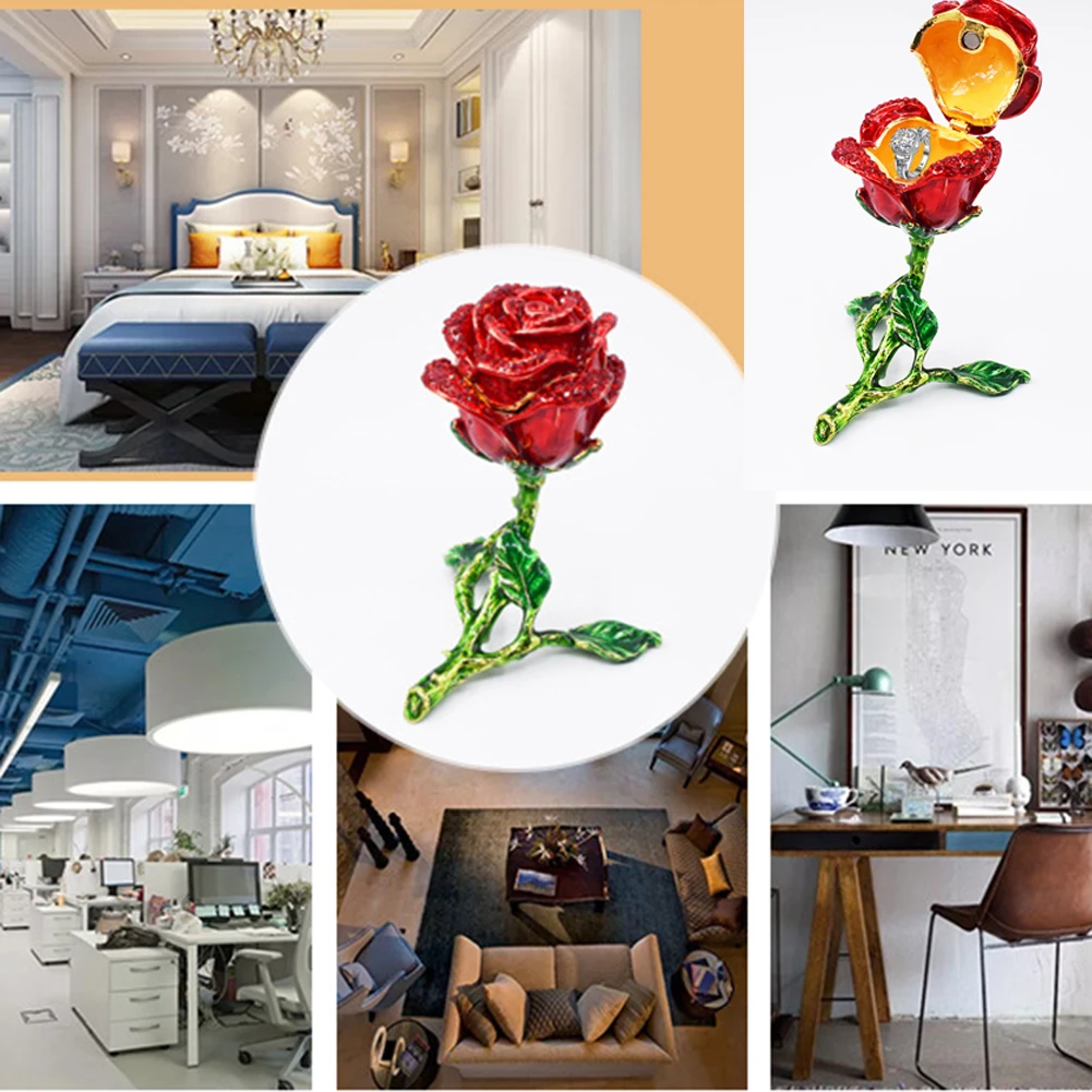 Подарочная коробка с розами для хранения украшений на петлях подарок день