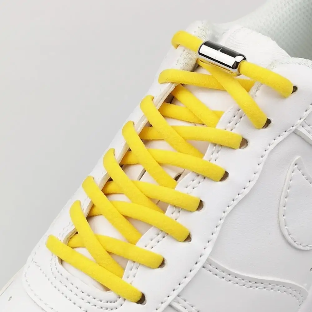 

1Pair Metal Lock Elastic Shoelaces for Kids and Adult Quick Lazy Laces Off White Bape Shoelaces Yeezy Rainbow Shoes