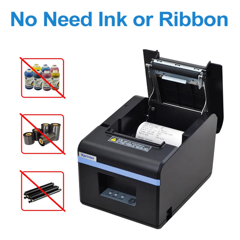 xprinter 80mm thermal receipt printers pos ticket printer with auto cutter for kitchen usbethernet support cash drawer escpos free global shipping